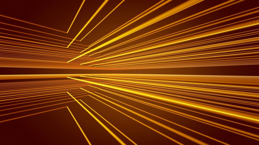 Ligths Video Menue Themed ClipArt Background of Bright Yellow And Orange Lines On A Dark Orange Hued Background